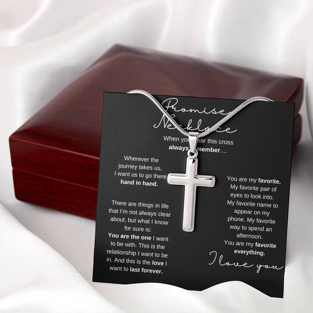 To My Boyfriend - Promise Cross Necklace