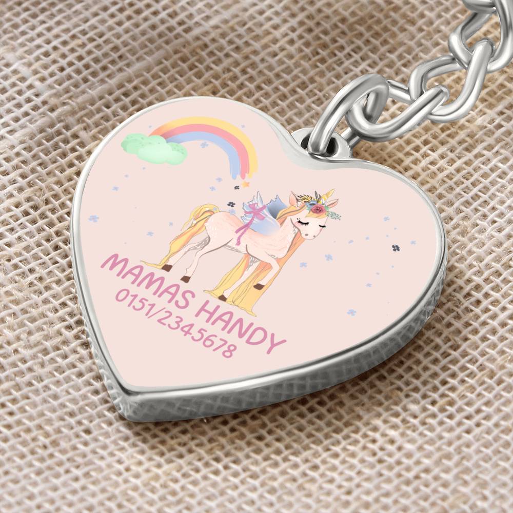 Mamas Handy 3 - Graphic Heart with Curb Keychain Attachment