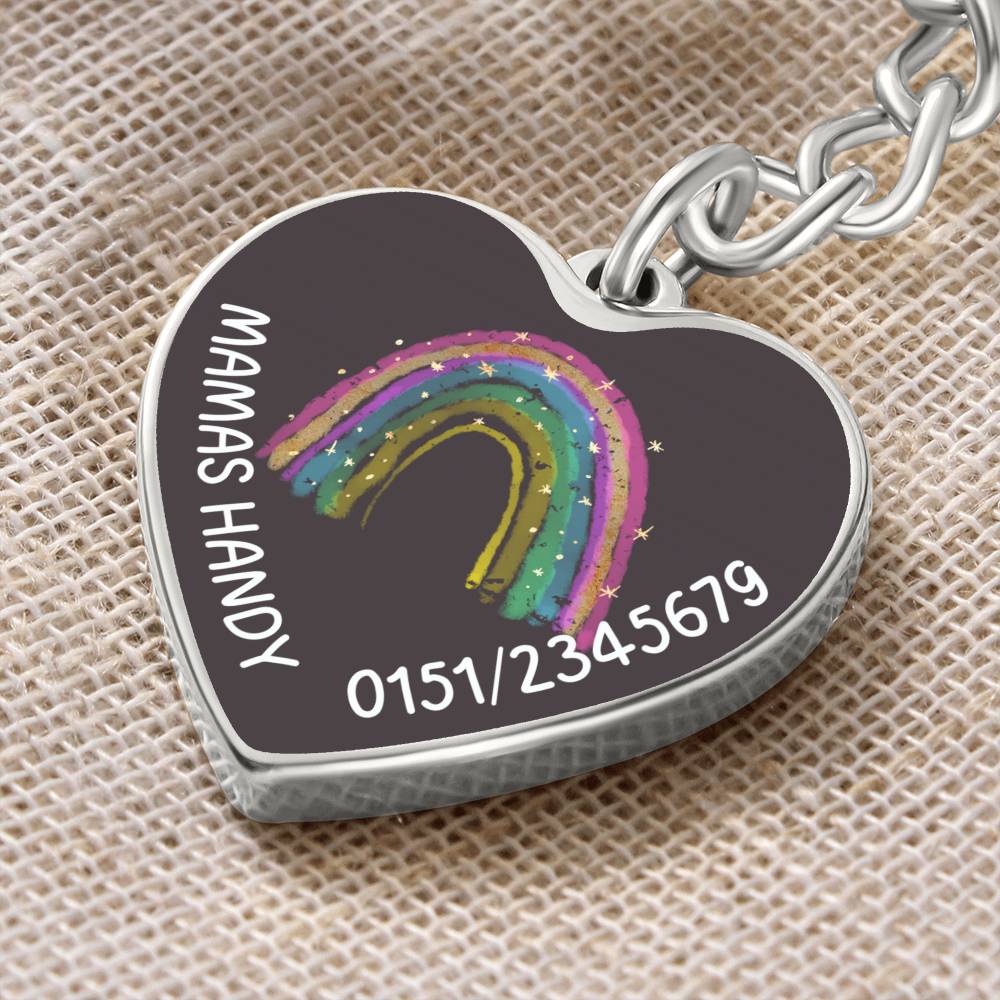 Mamas Handy 8 - Graphic Heart with Curb Keychain Attachment