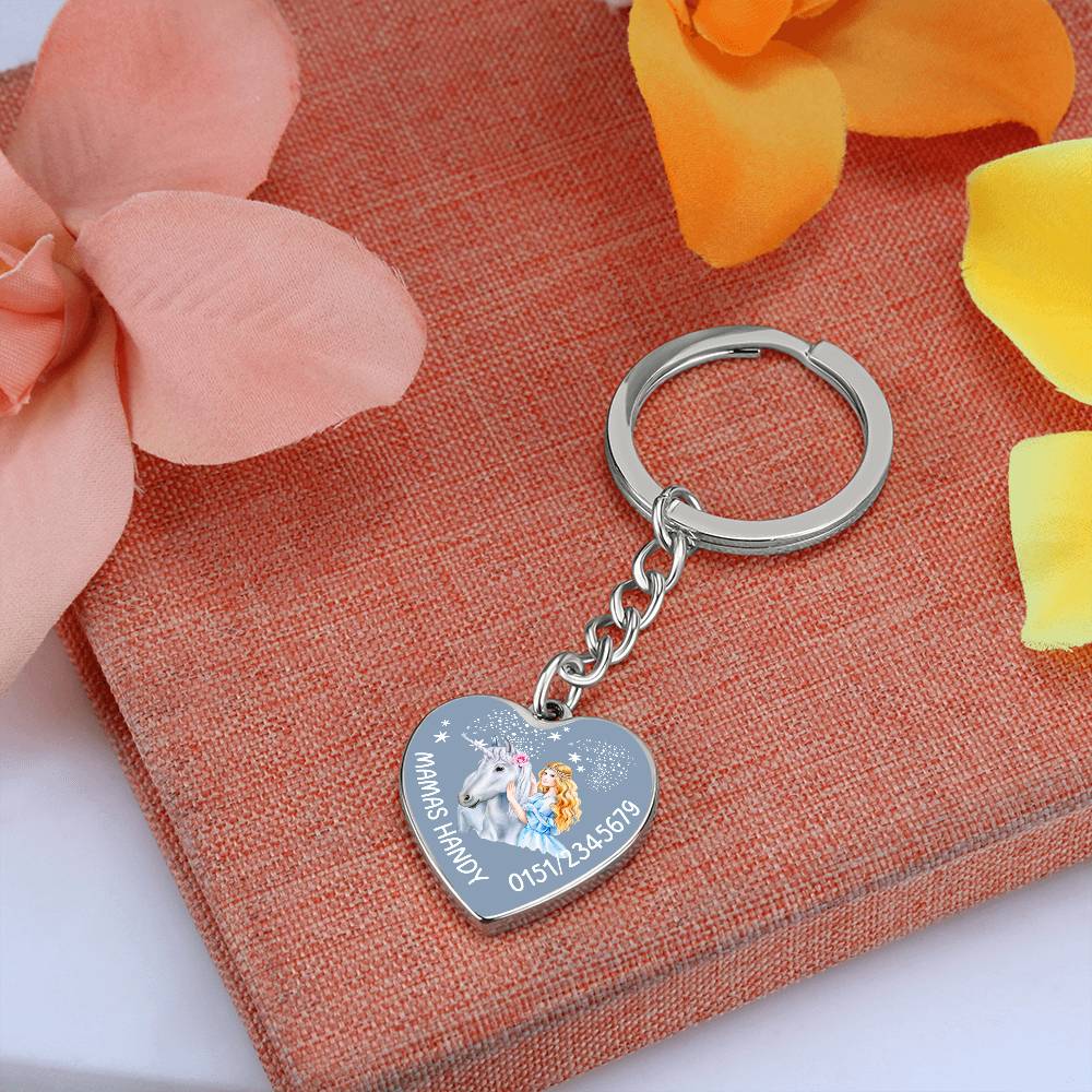 Mamas Handy 6 - Graphic Heart with Curb Keychain Attachment