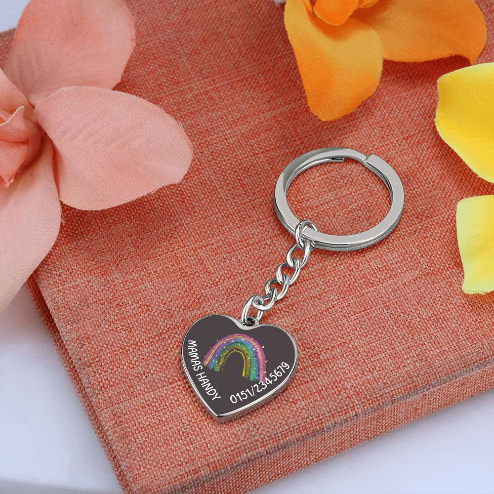 Mamas Handy 8 - Graphic Heart with Curb Keychain Attachment