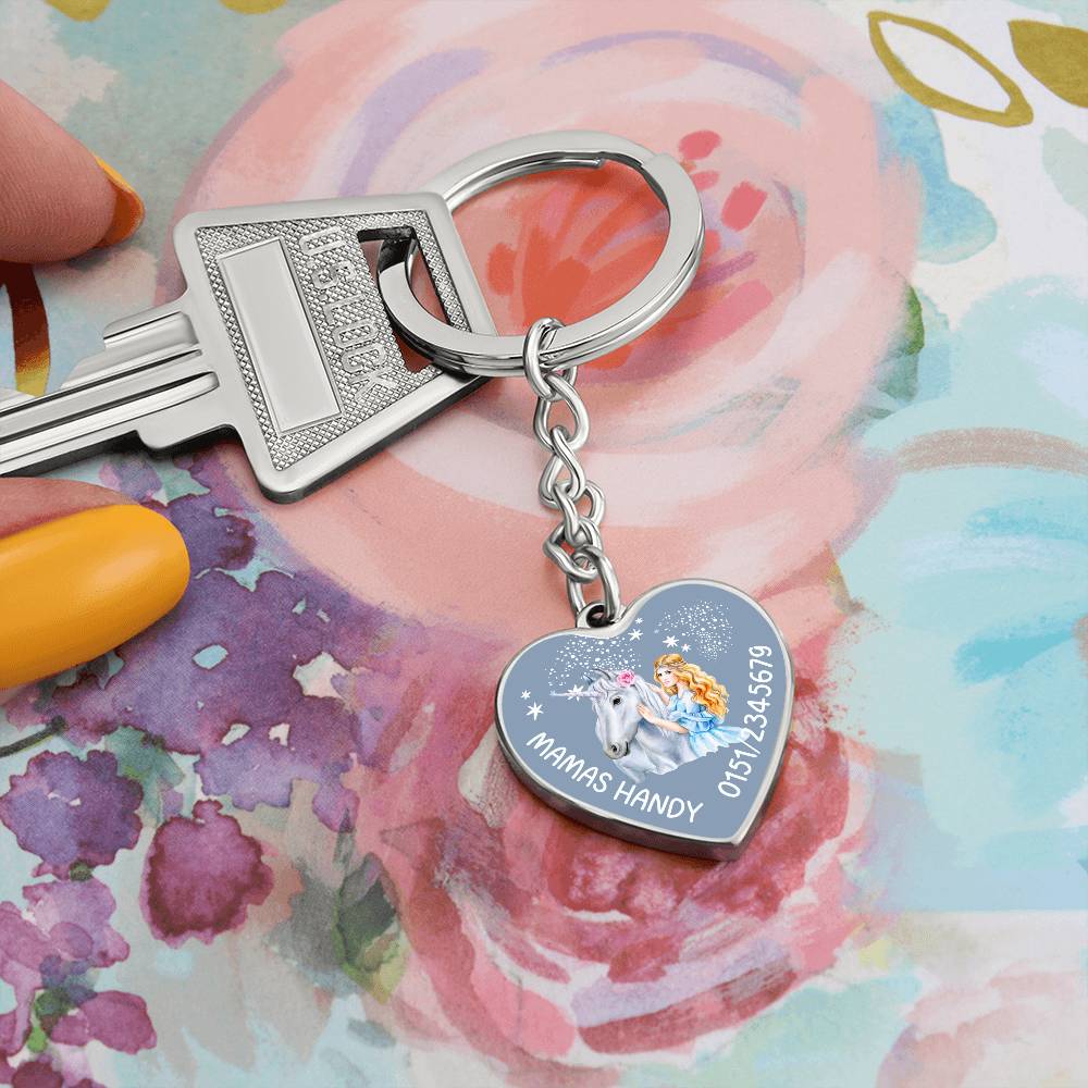 Mamas Handy 6 - Graphic Heart with Curb Keychain Attachment
