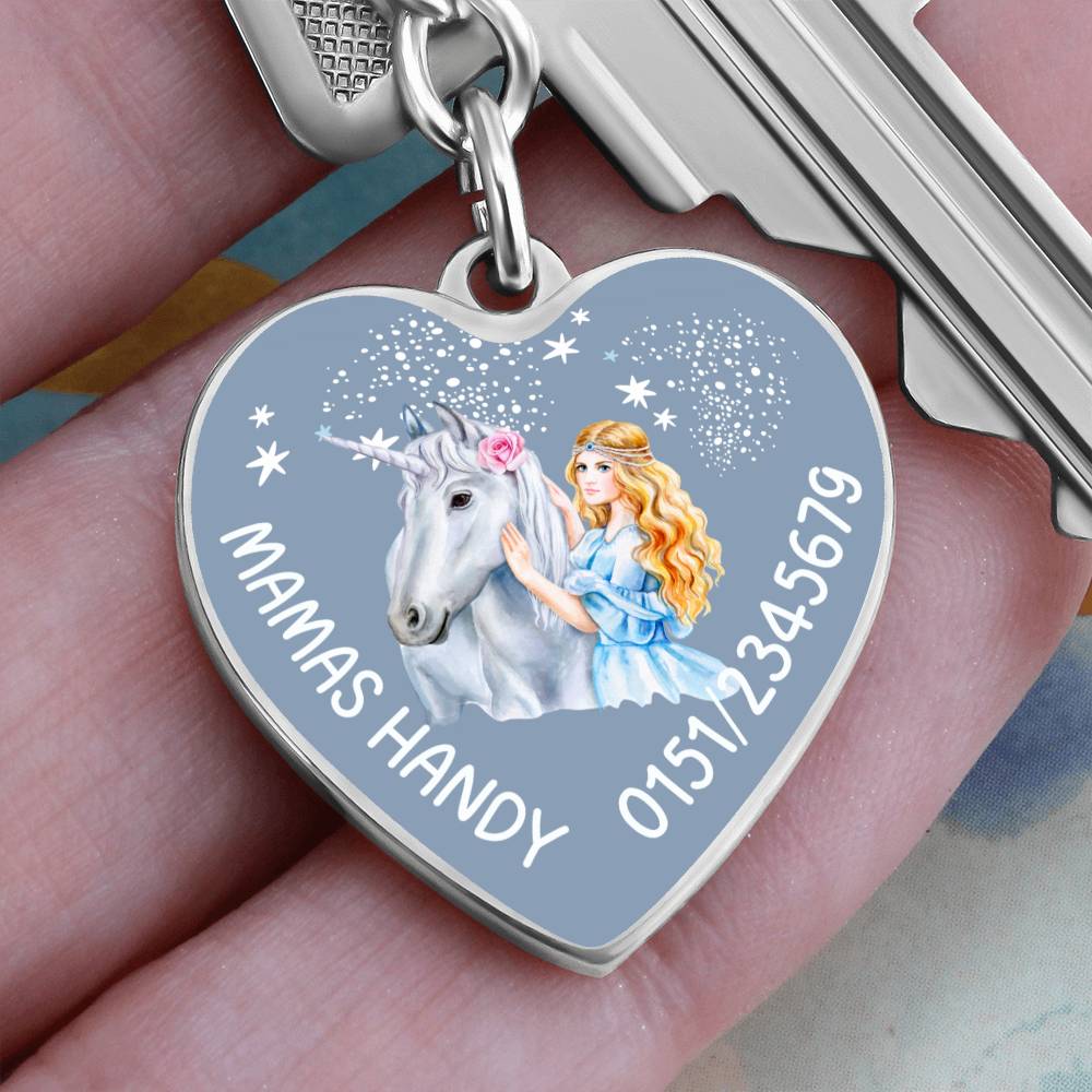Mamas Handy 6 - Graphic Heart with Curb Keychain Attachment