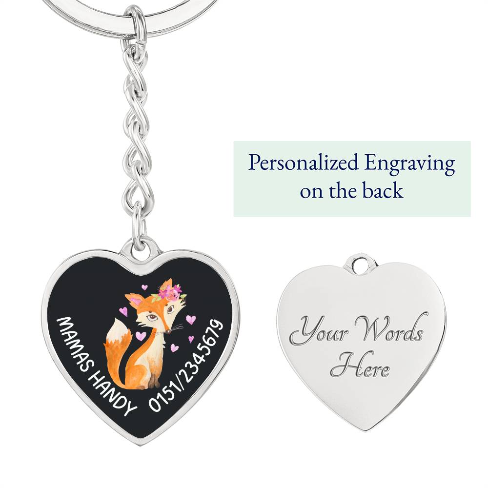 Mamas Handy 4 - Graphic Heart with Curb Keychain Attachment
