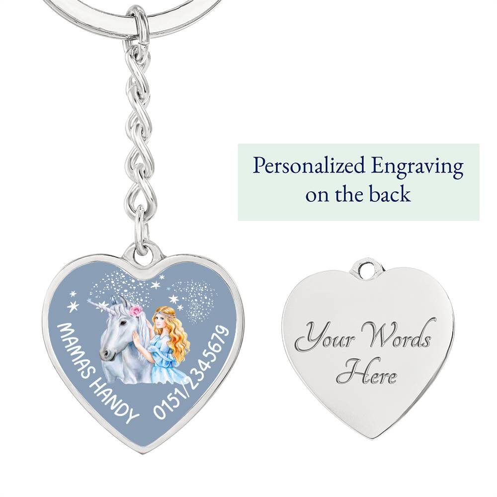 Mamas Handy 6 - Graphic Heart with Curb Keychain Attachment