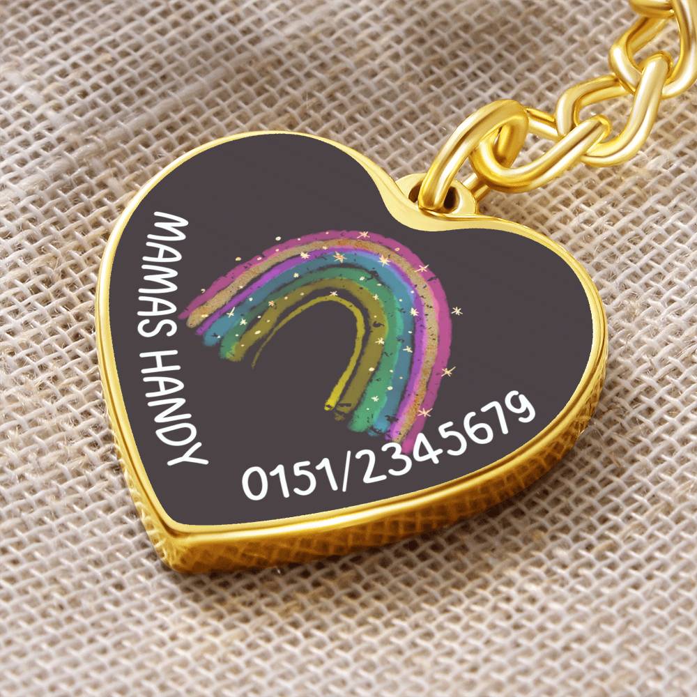 Mamas Handy 8 - Graphic Heart with Curb Keychain Attachment