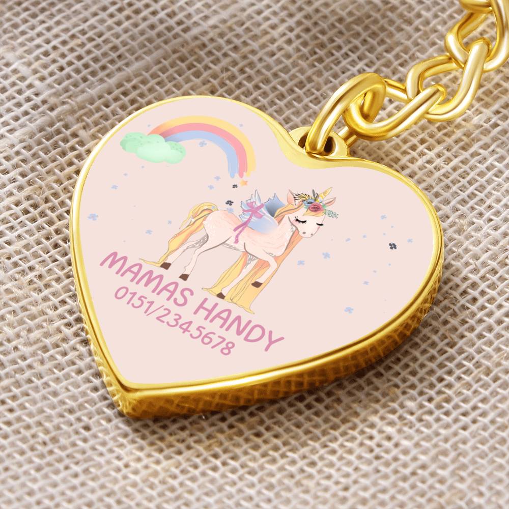 Mamas Handy 3 - Graphic Heart with Curb Keychain Attachment