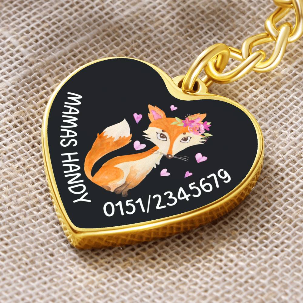 Mamas Handy 4 - Graphic Heart with Curb Keychain Attachment