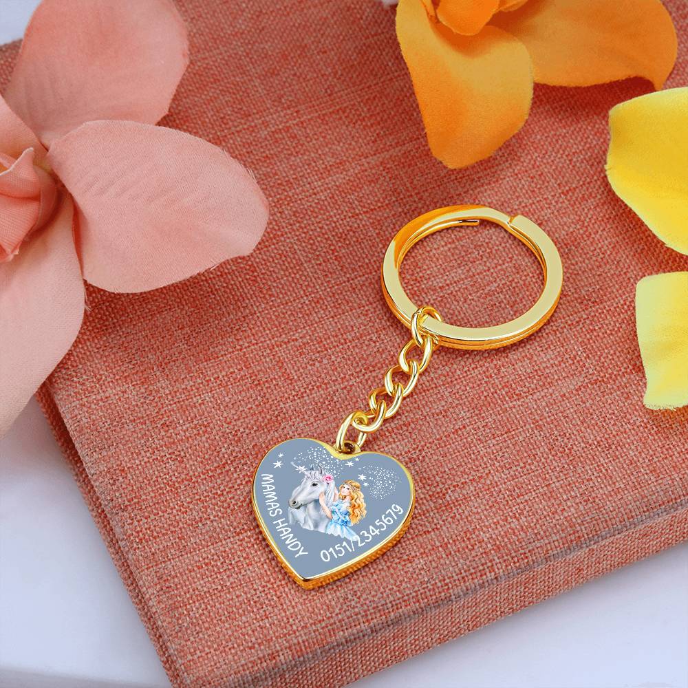 Mamas Handy 6 - Graphic Heart with Curb Keychain Attachment
