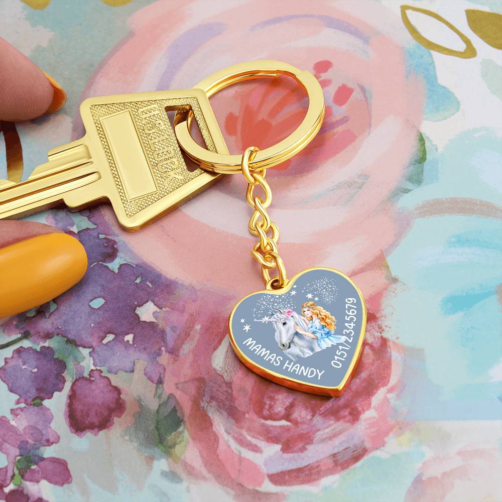 Mamas Handy 6 - Graphic Heart with Curb Keychain Attachment