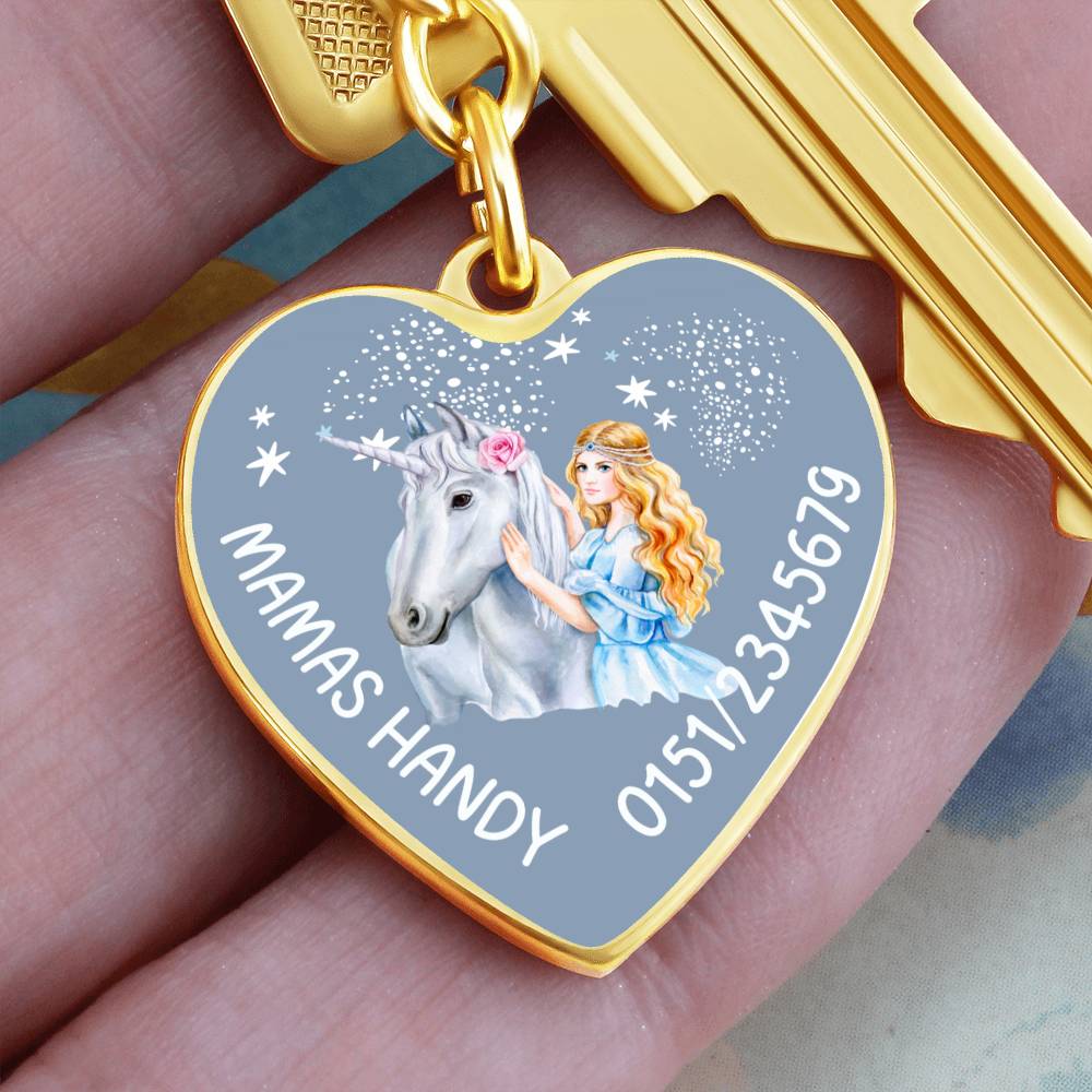 Mamas Handy 6 - Graphic Heart with Curb Keychain Attachment