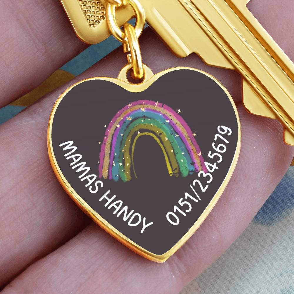 Mamas Handy 8 - Graphic Heart with Curb Keychain Attachment