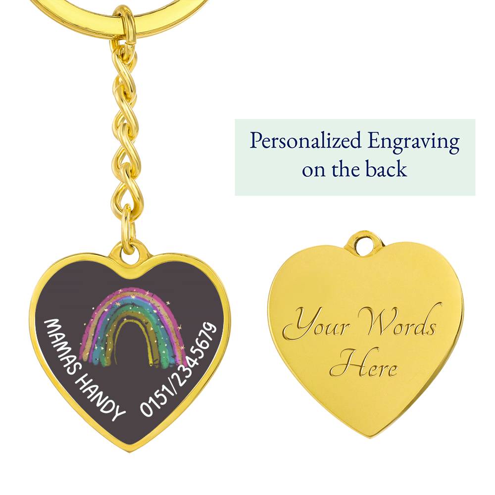 Mamas Handy 8 - Graphic Heart with Curb Keychain Attachment