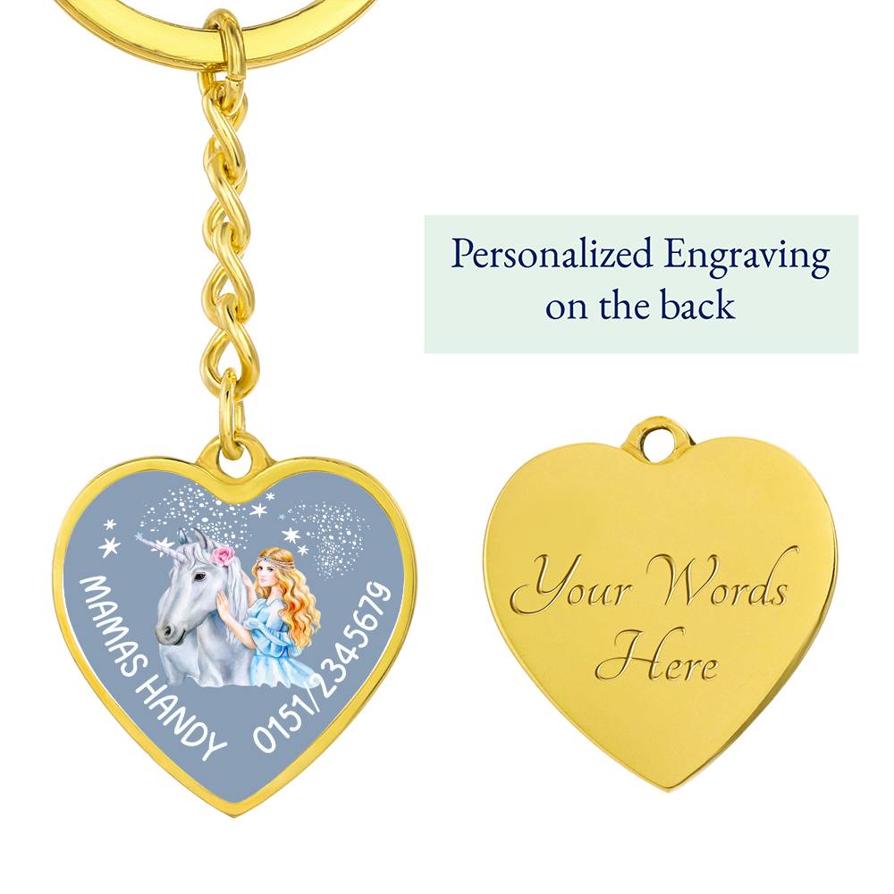 Mamas Handy 6 - Graphic Heart with Curb Keychain Attachment
