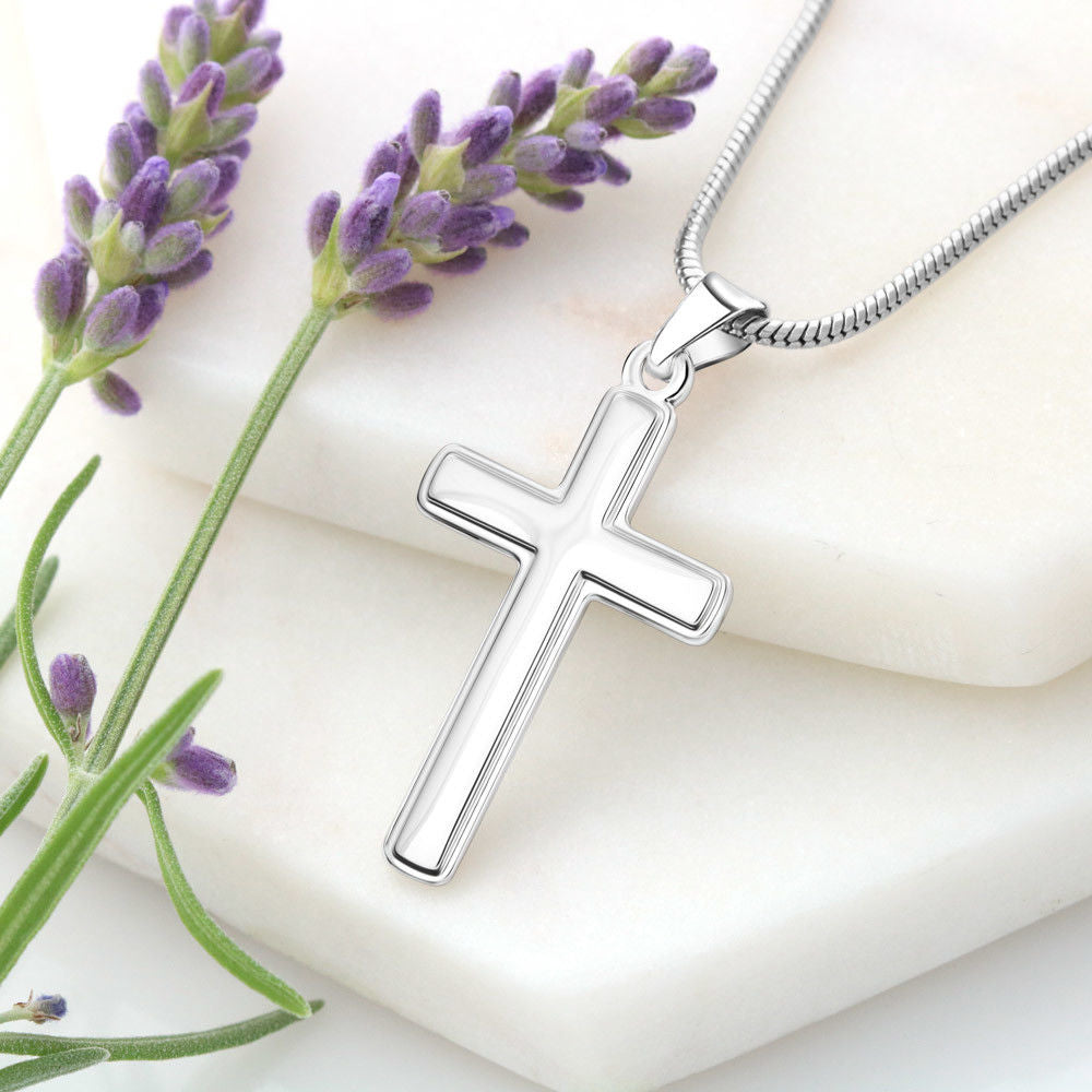 To My Nephew Happy 40th Birthday - Personalized Stainless Steel Cross Necklace