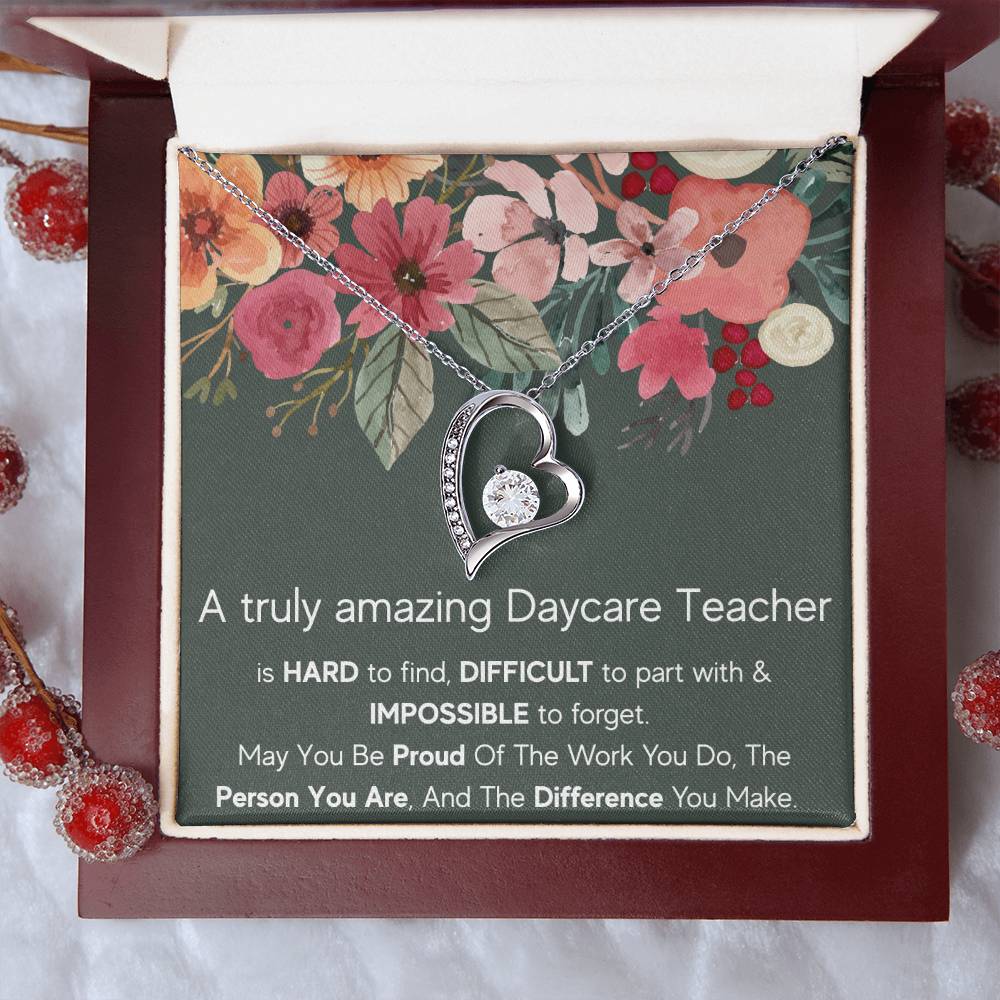 A Truly Amazing Daycare Teacher - Forever Love Necklace