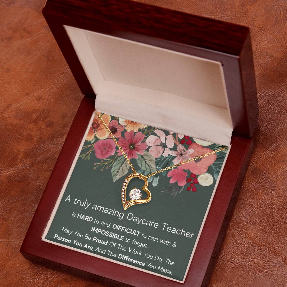 A Truly Amazing Daycare Teacher - Forever Love Necklace