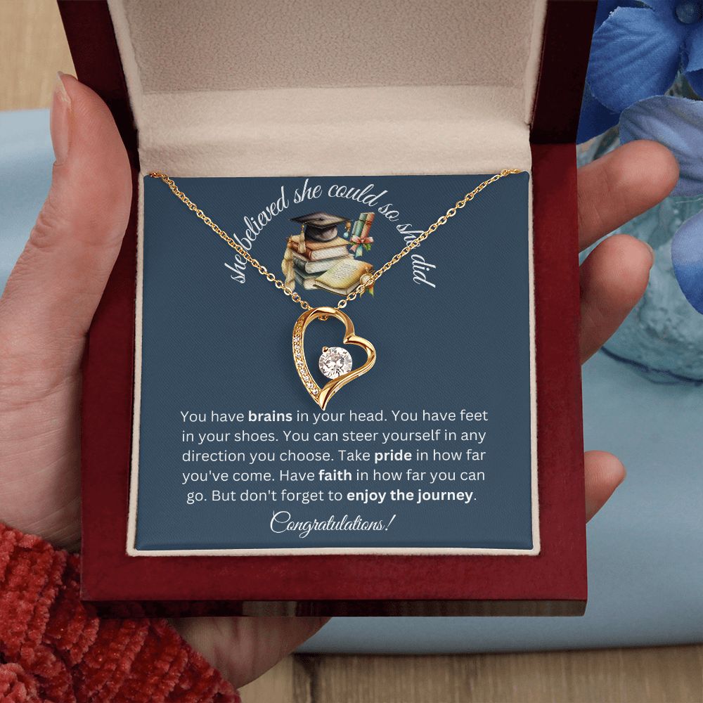Conratulations! Enjoy The Journey - Forever Love Necklace