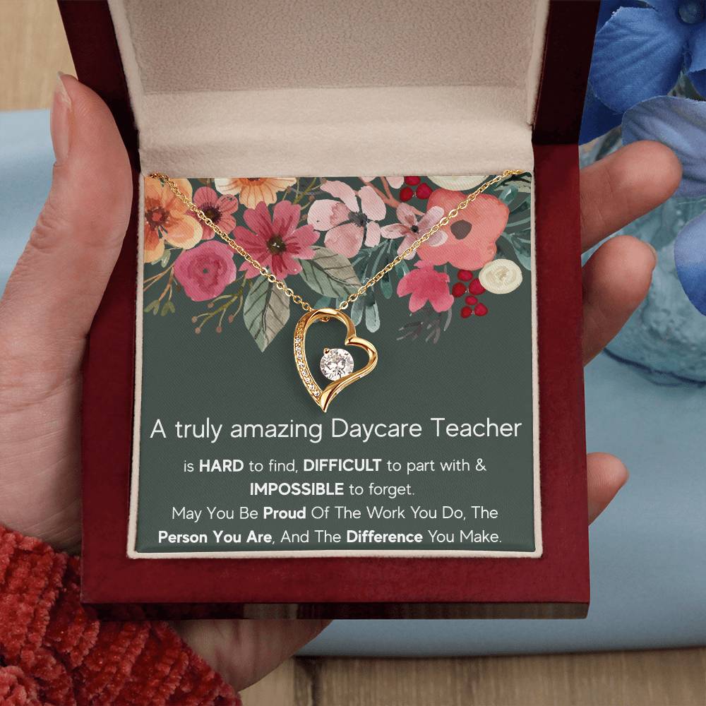 A Truly Amazing Daycare Teacher - Forever Love Necklace