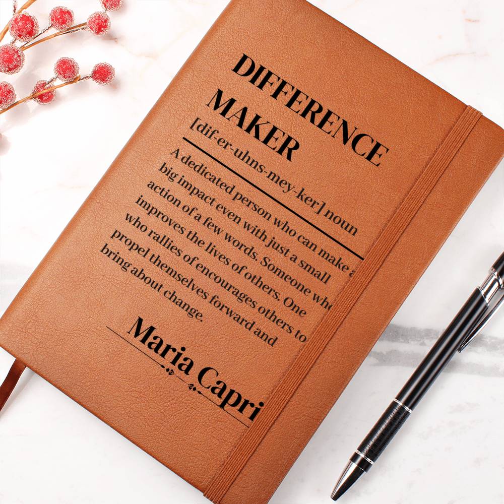 Difference Maker Definition With Personalized Name Journal 3