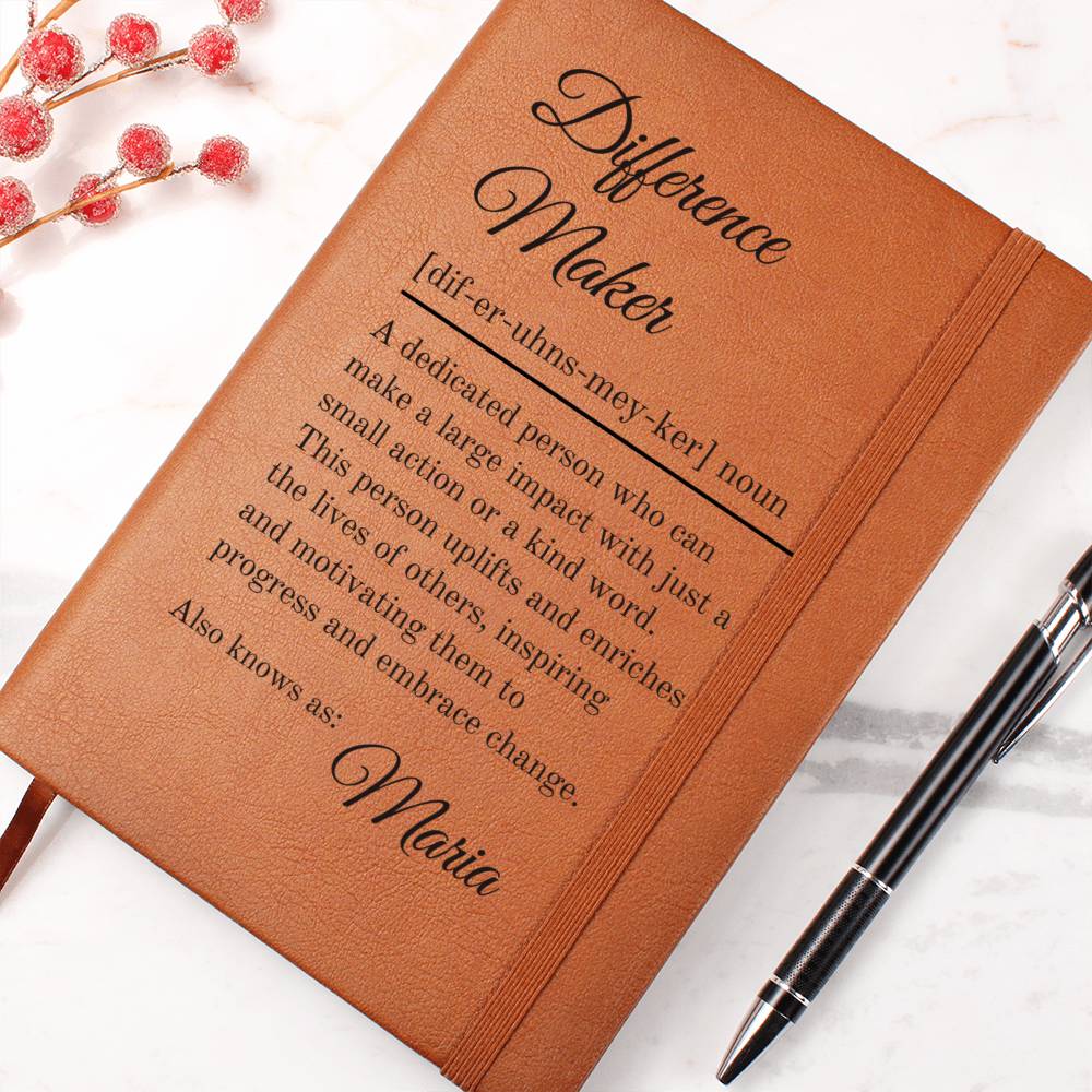 Difference Maker Definition With Personalized Name Journal 6