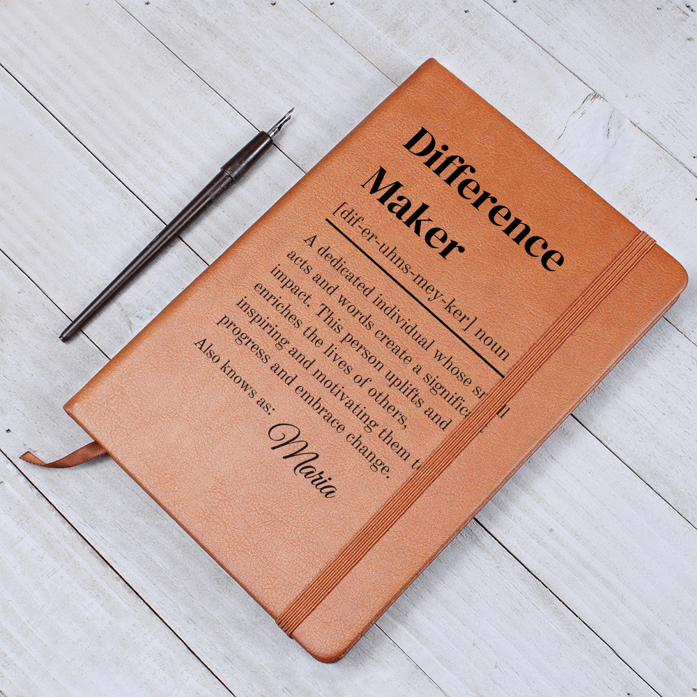 Difference Maker Definition With Personalized Name Journal 4