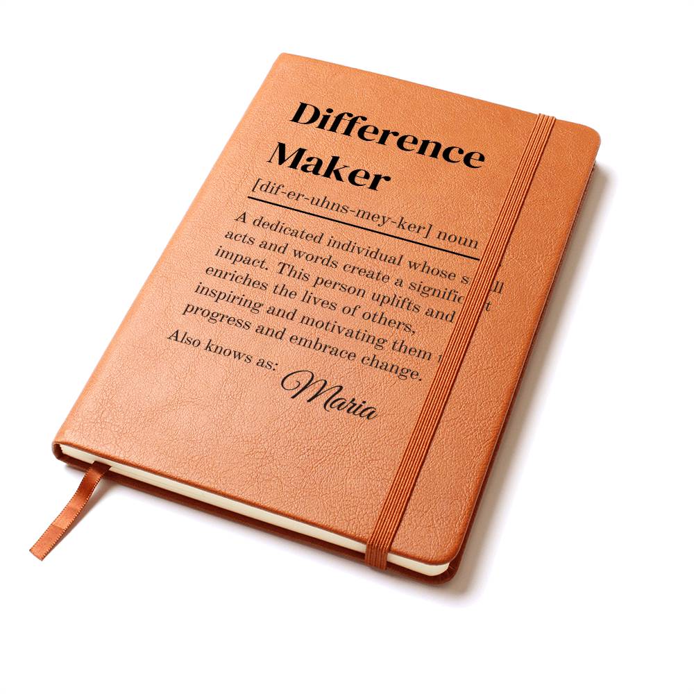Difference Maker Definition With Personalized Name Journal 4