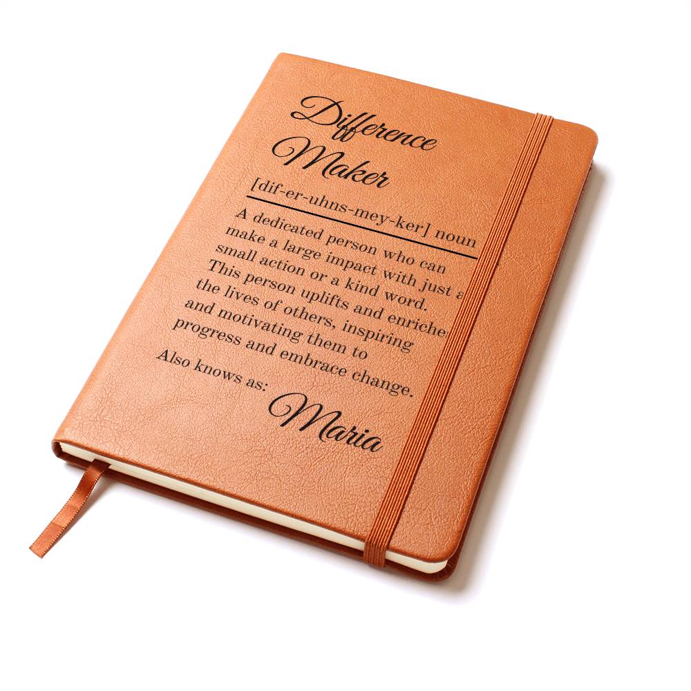 Difference Maker Definition With Personalized Name Journal 6