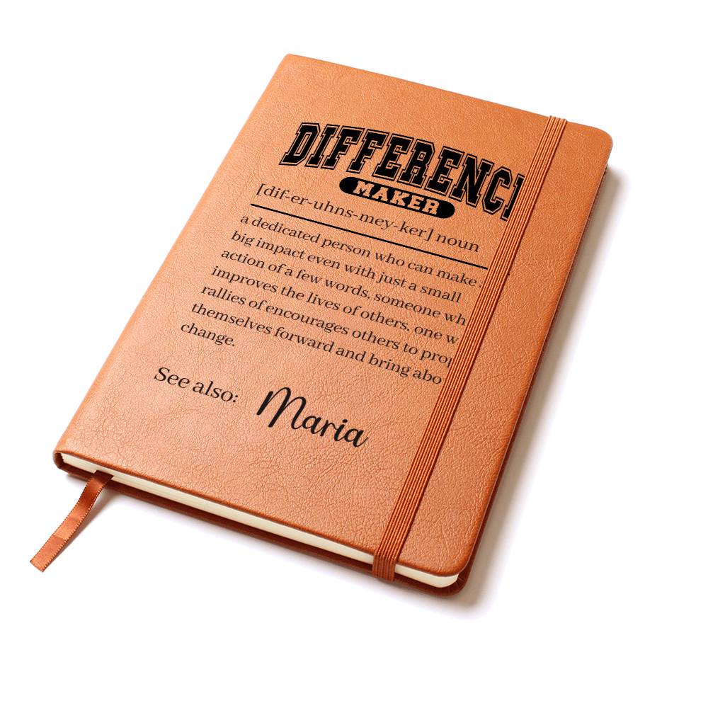 Difference Maker Definition With Personalized Name Journal 2