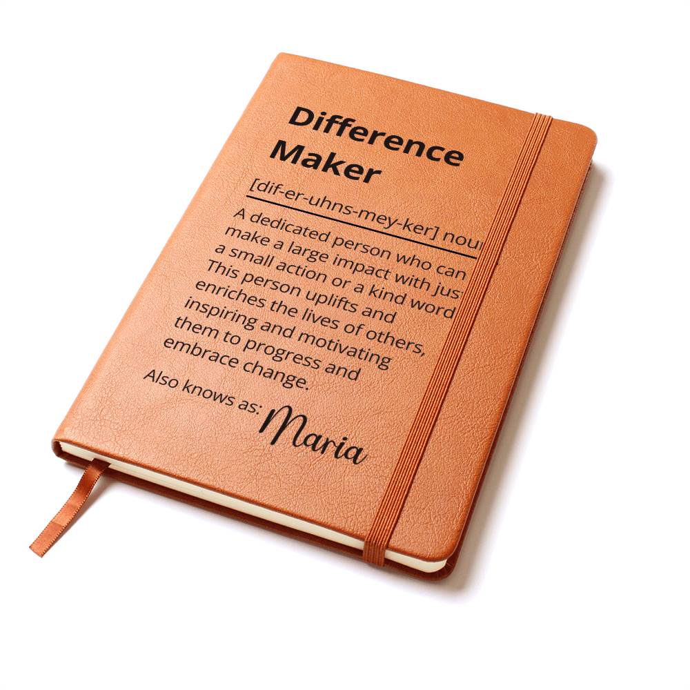 Difference Maker Definition With Personalized Name Journal 8