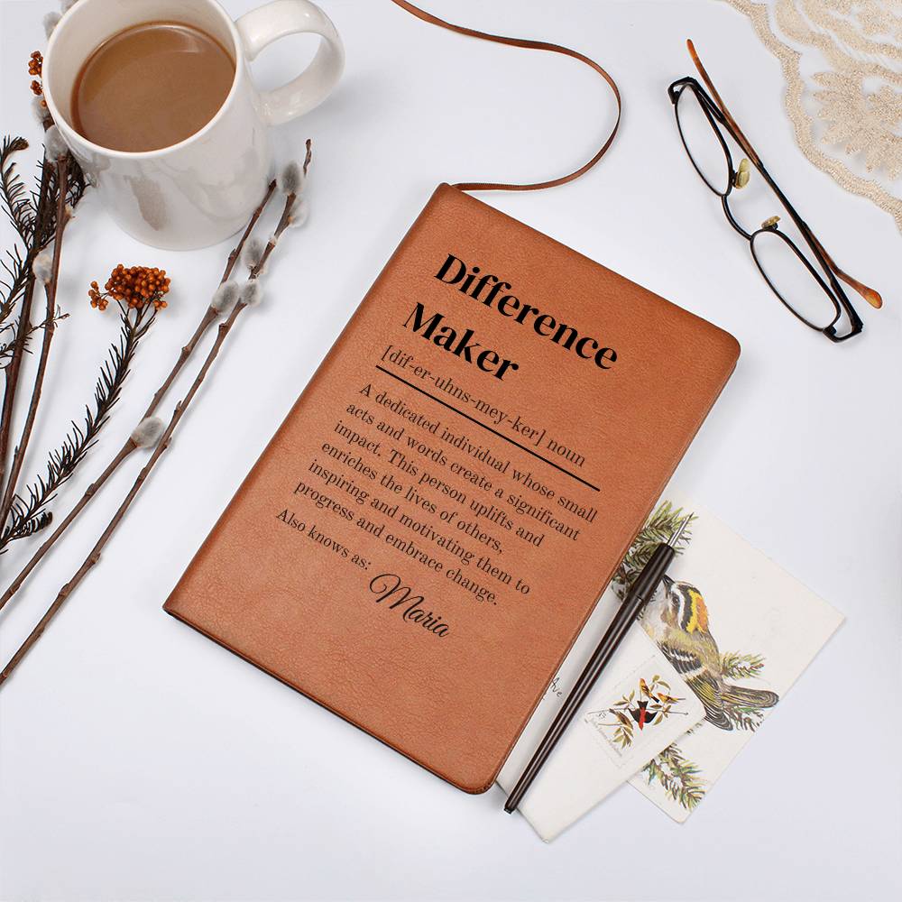 Difference Maker Definition With Personalized Name Journal 4