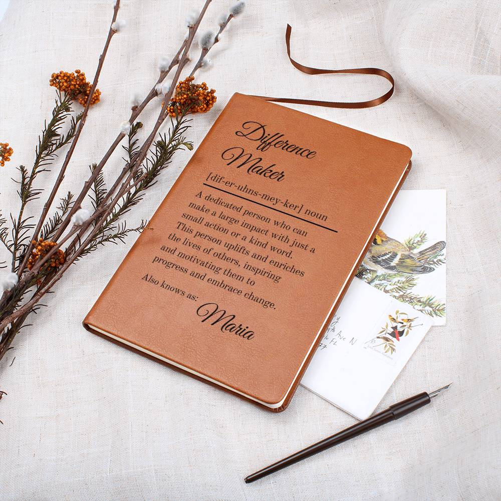 Difference Maker Definition With Personalized Name Journal 6