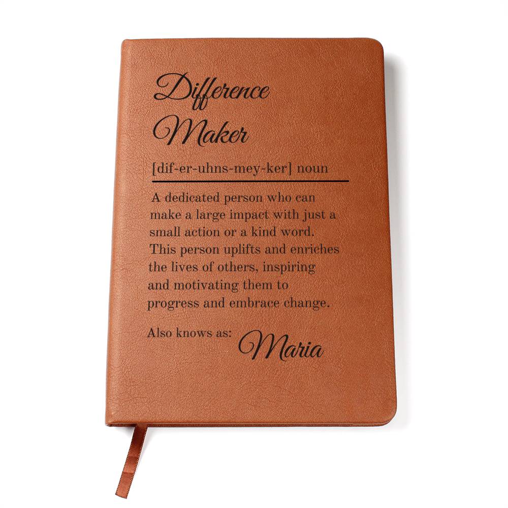 Difference Maker Definition With Personalized Name Journal 6