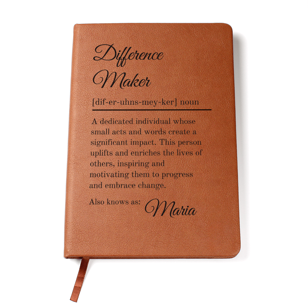 Difference Maker Definition With Personalized Name Journal 5