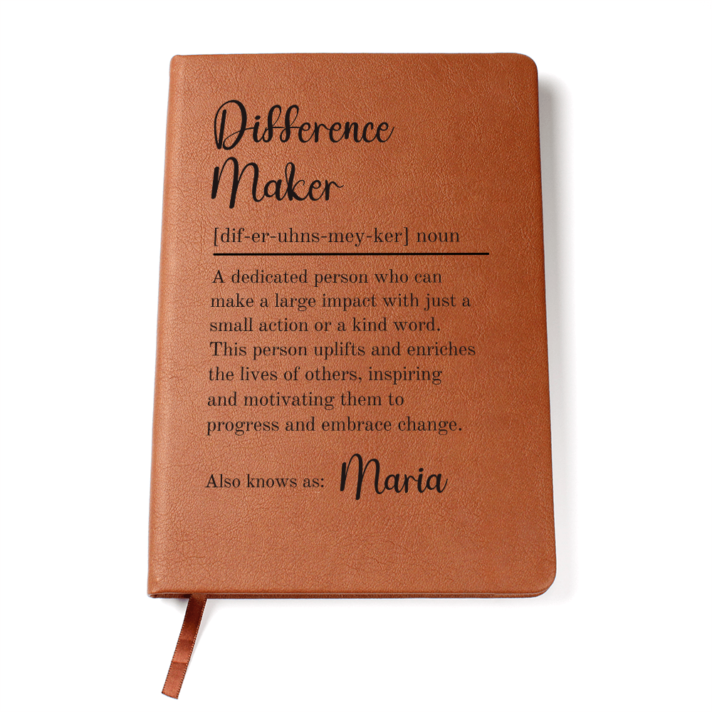 Difference Maker Definition With Personalized Name Journal 7
