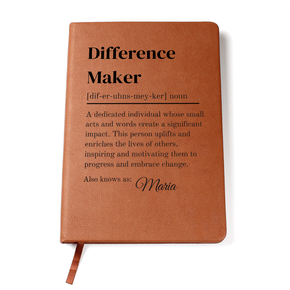 Difference Maker Definition With Personalized Name Journal 4