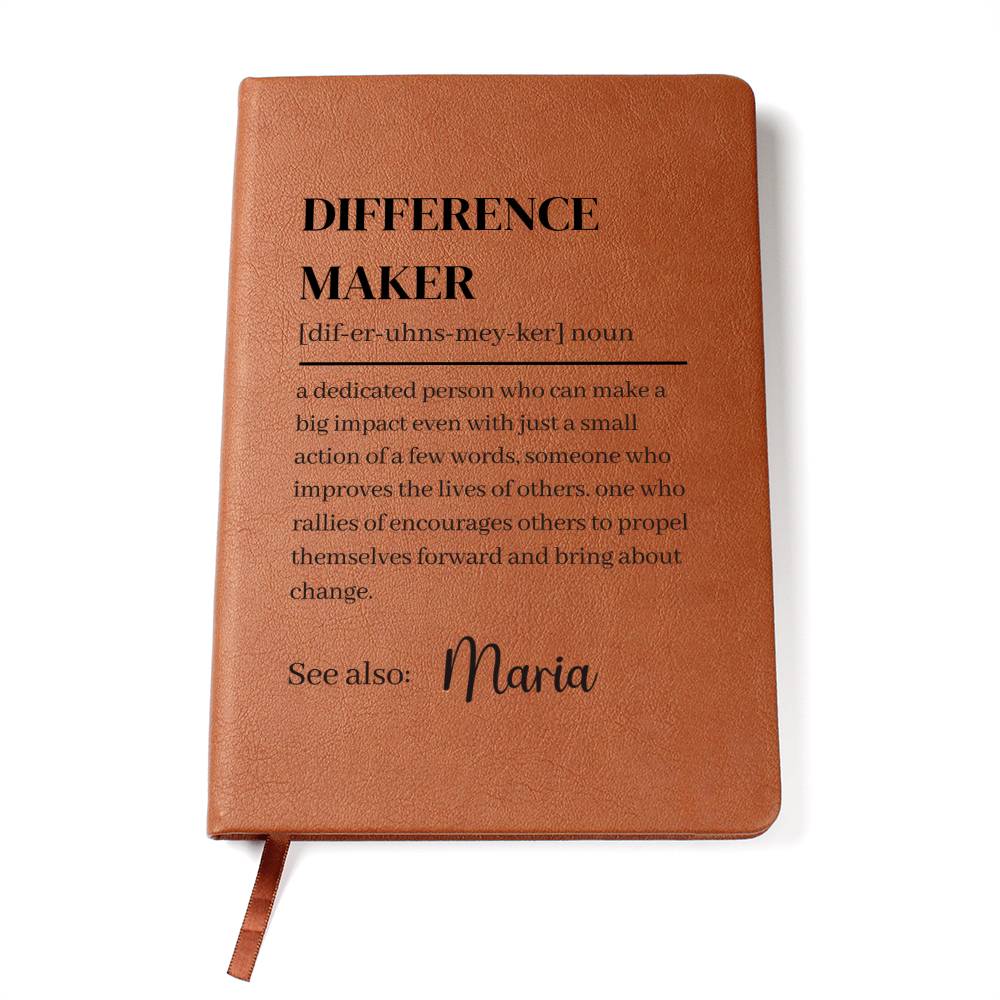 Difference Maker Definition With Personalized Name Journal 1