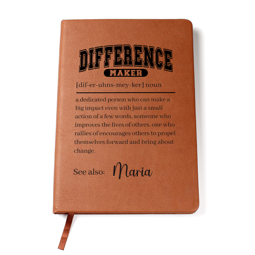 Difference Maker Definition With Personalized Name Journal 2