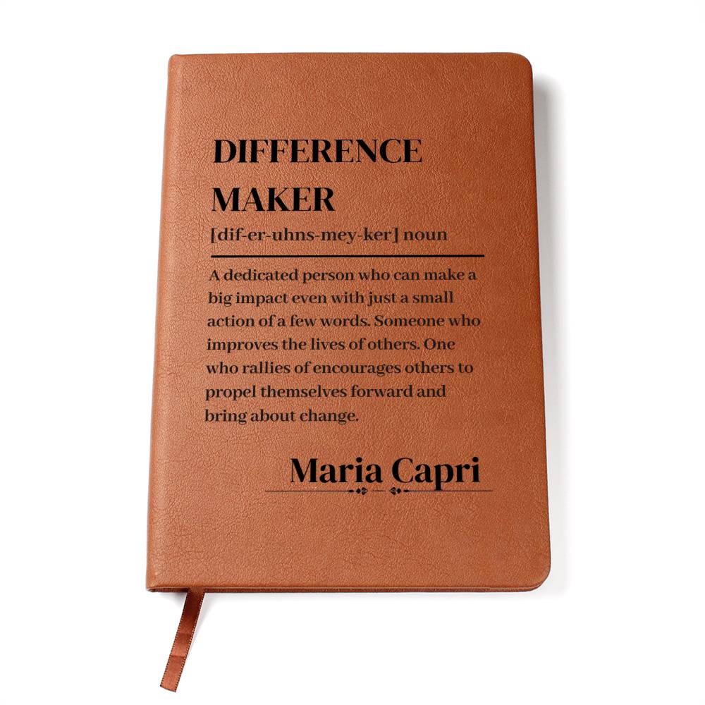 Difference Maker Definition With Personalized Name Journal 3
