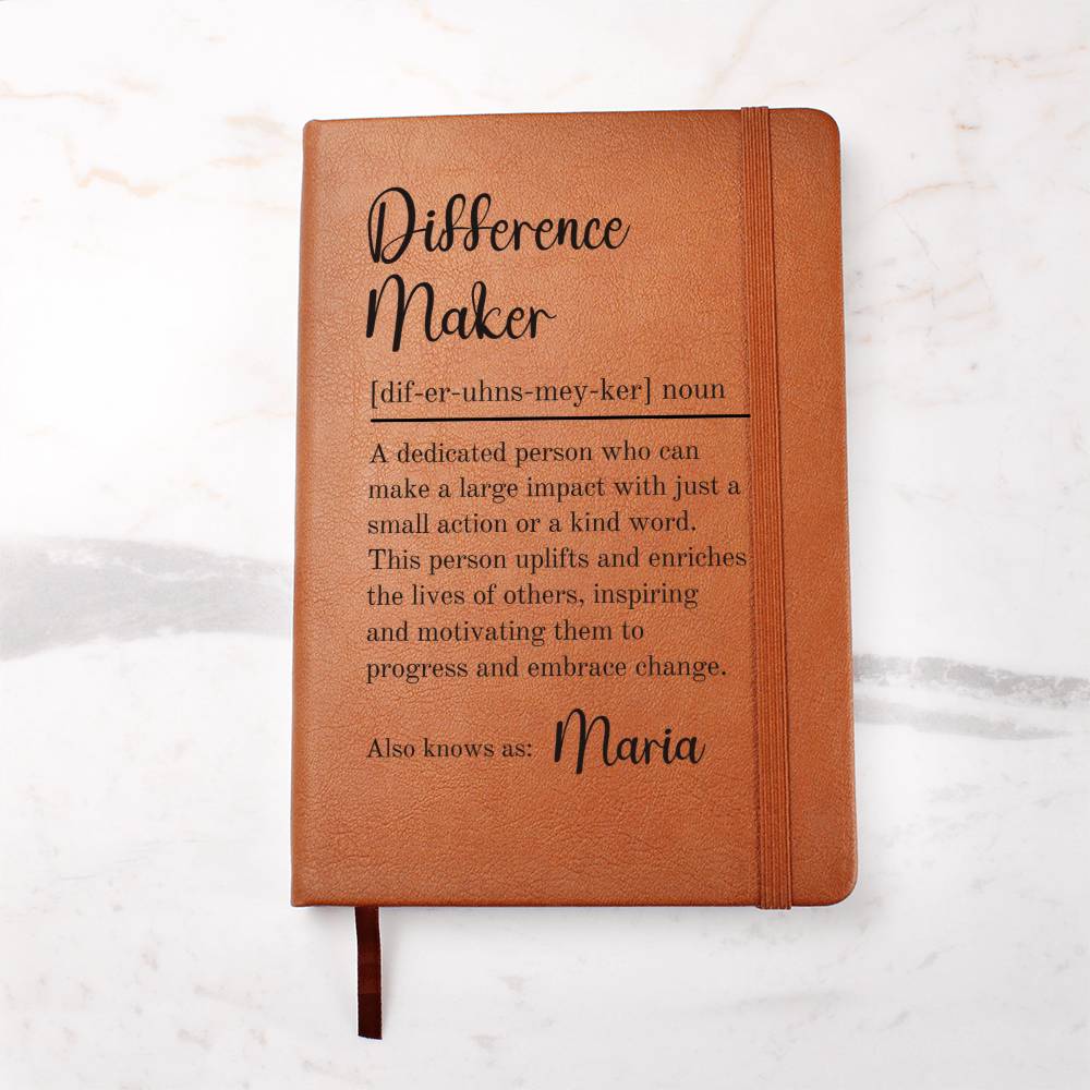 Difference Maker Definition With Personalized Name Journal 7