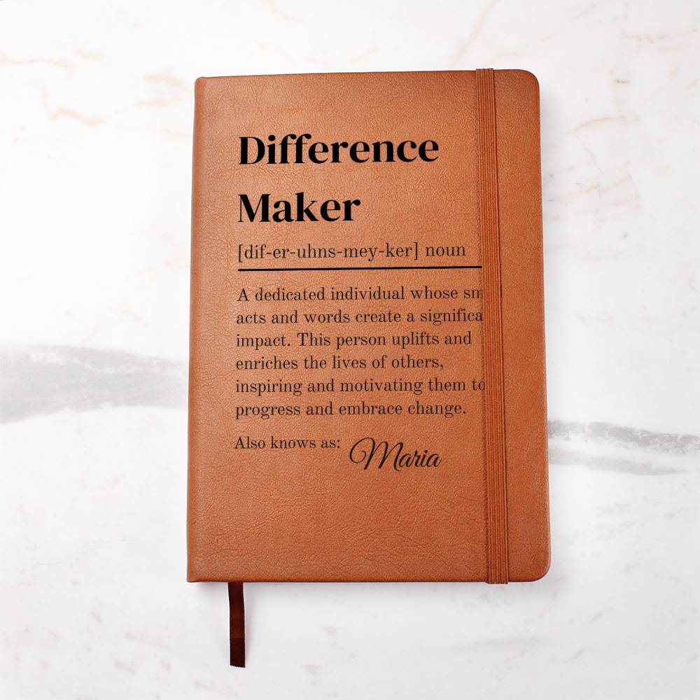 Difference Maker Definition With Personalized Name Journal 4
