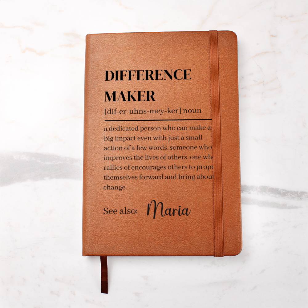 Difference Maker Definition With Personalized Name Journal 1