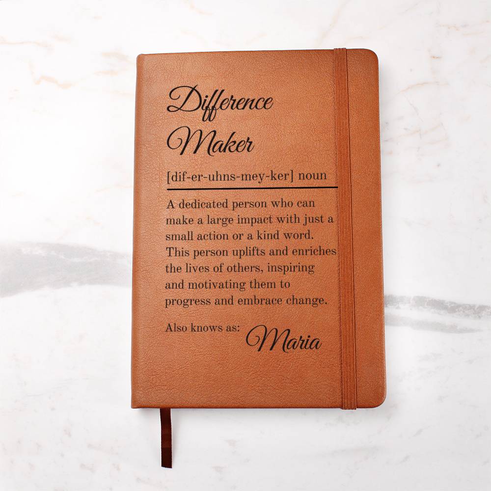 Difference Maker Definition With Personalized Name Journal 6