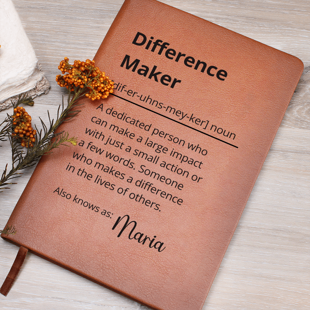 Difference Maker Definition With Personalized Name Journal 9