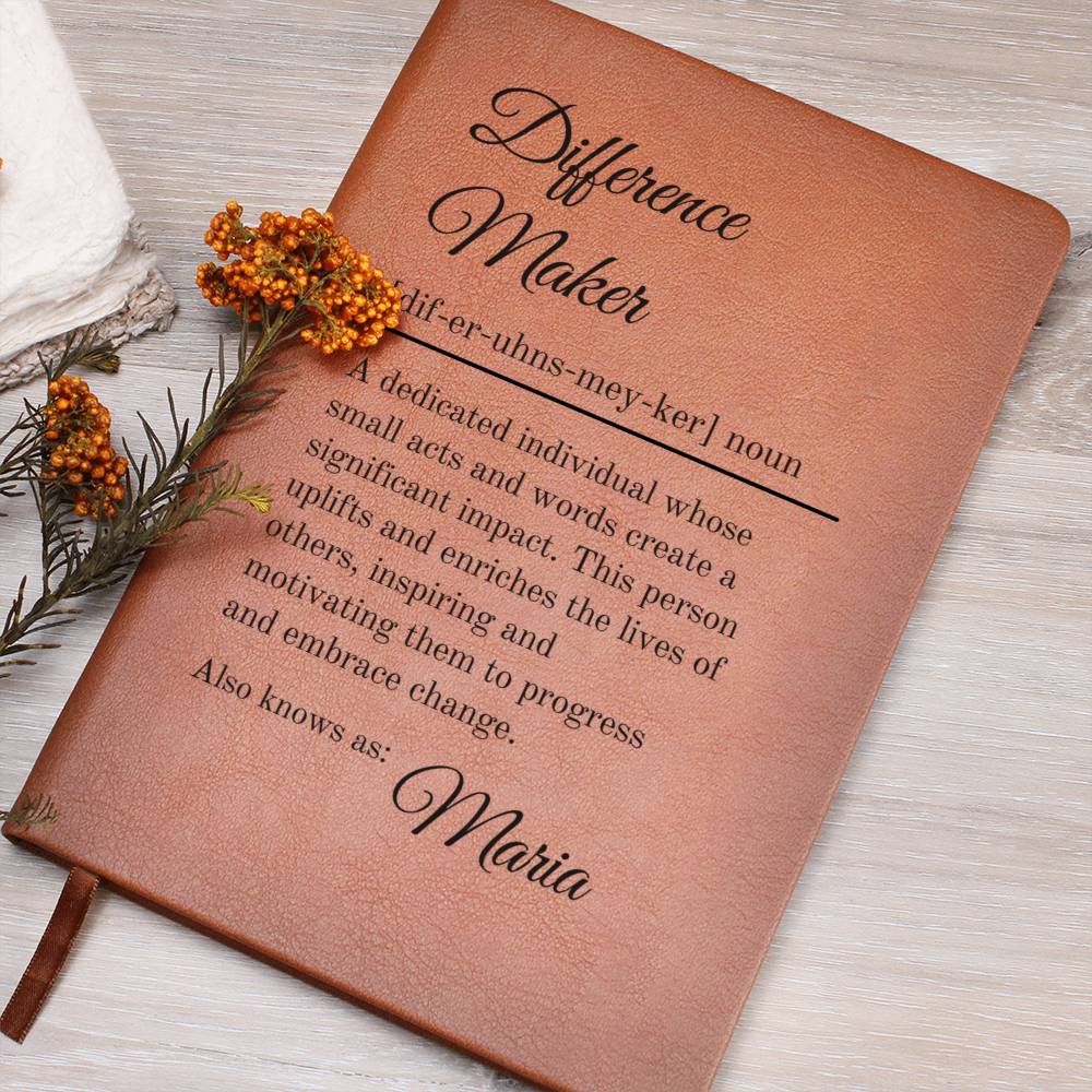 Difference Maker Definition With Personalized Name Journal 5