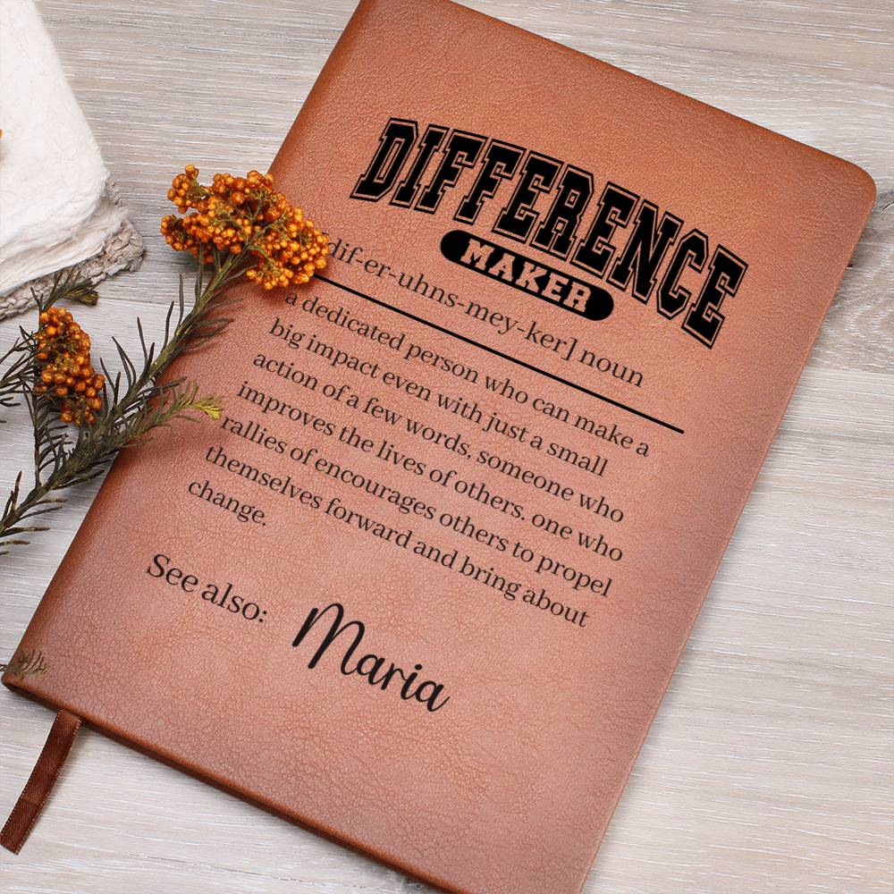 Difference Maker Definition With Personalized Name Journal 2