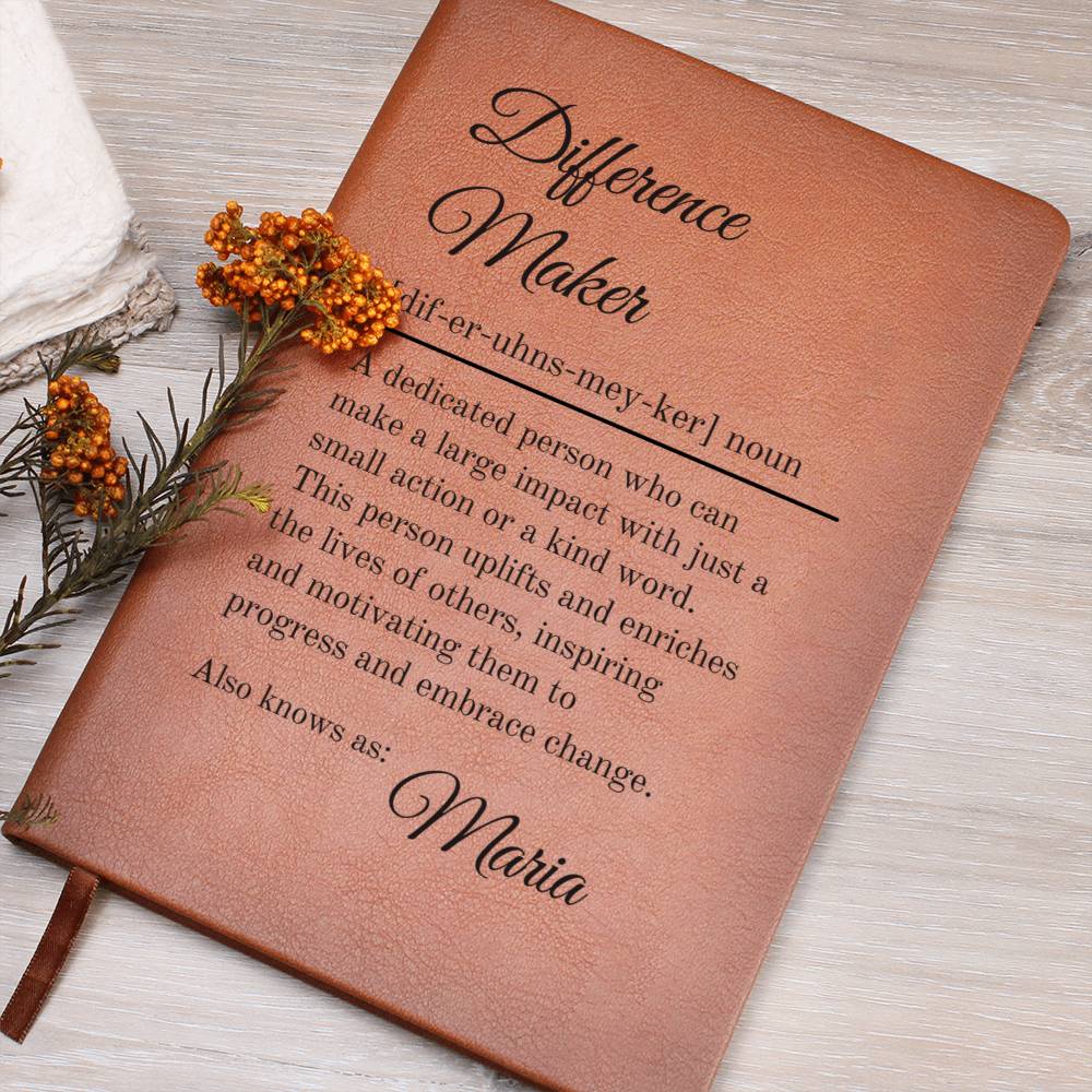 Difference Maker Definition With Personalized Name Journal 6