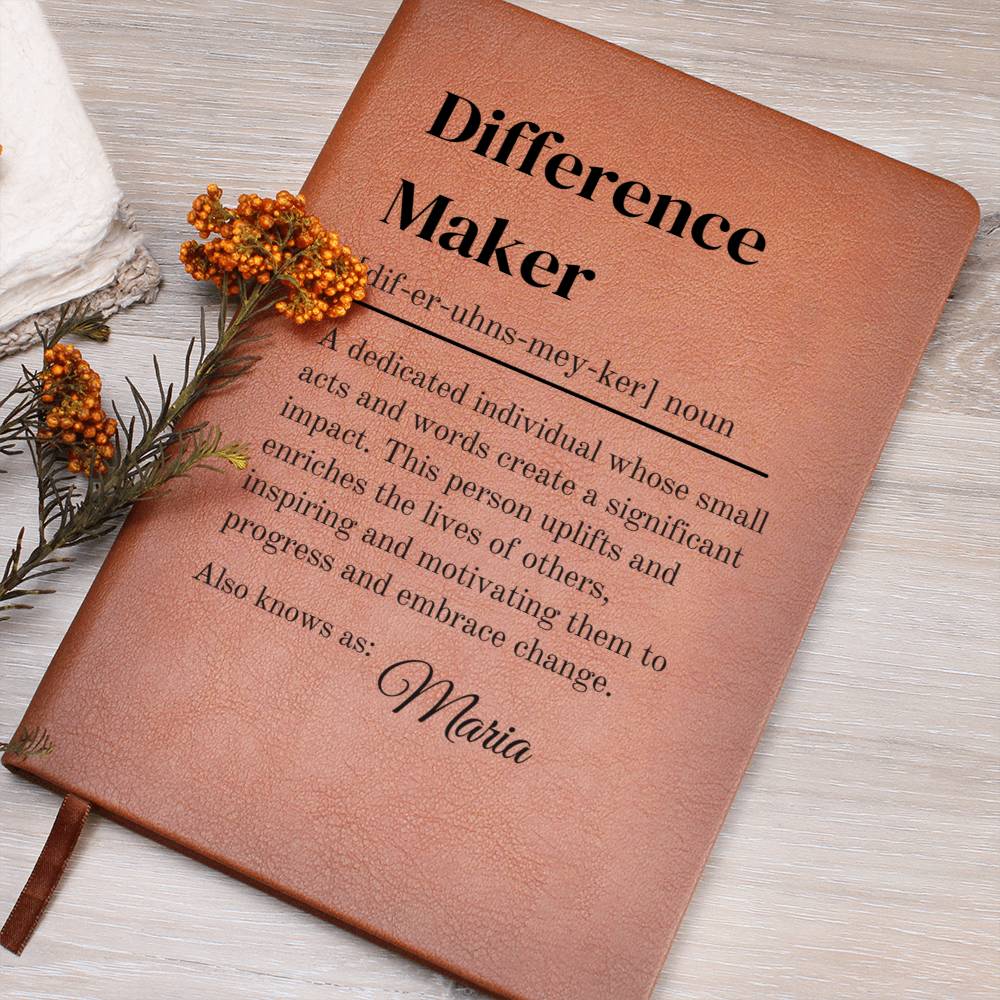 Difference Maker Definition With Personalized Name Journal 4