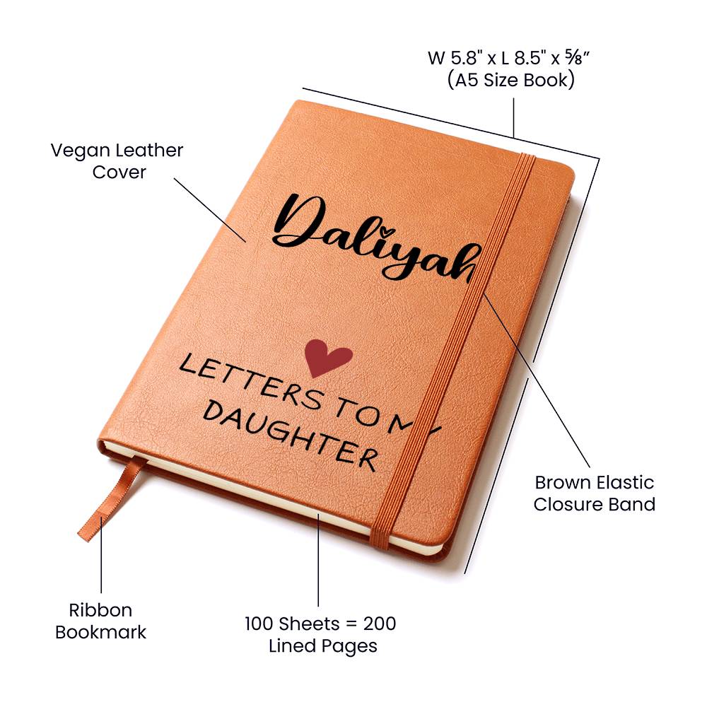 Personalized Journal Notebook Letters To Daughter - Graphic Journal