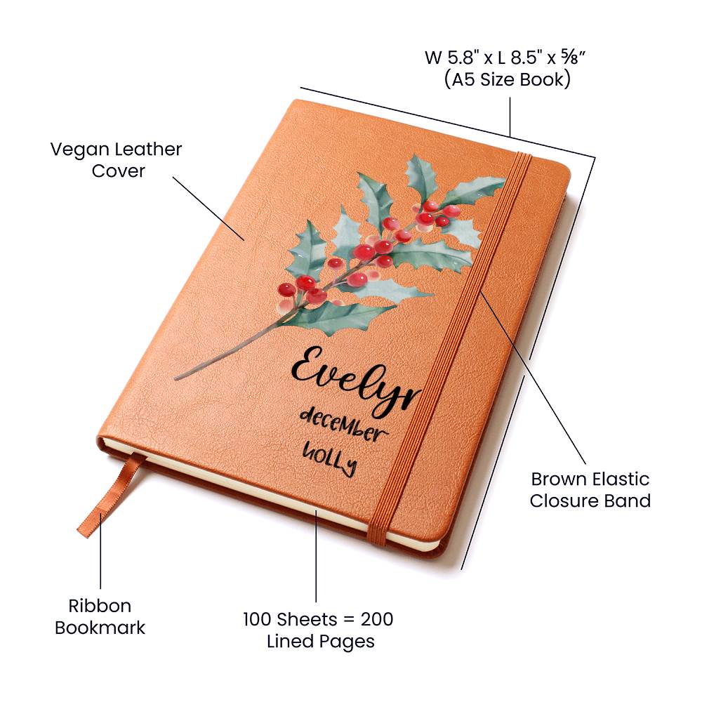 December Birth Flower Journal